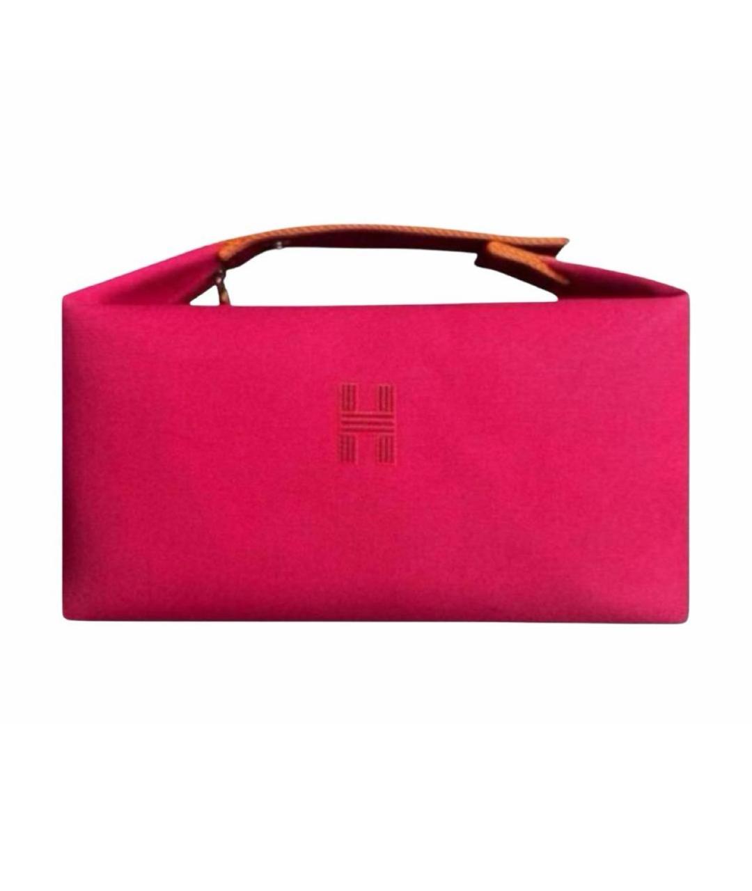 HERMES Фуксия хлопковая косметичка, фото 1