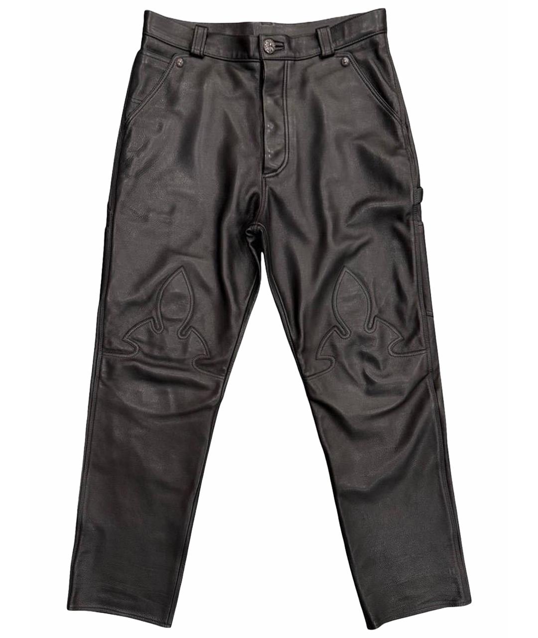CHROME HEARTS Кожаные повседневные брюки, фото 1