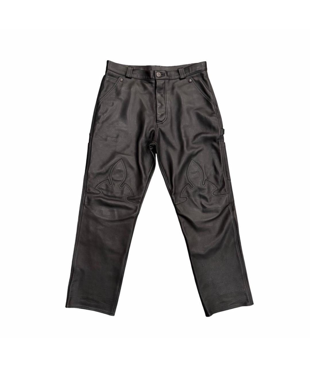 CHROME HEARTS Кожаные повседневные брюки, фото 4