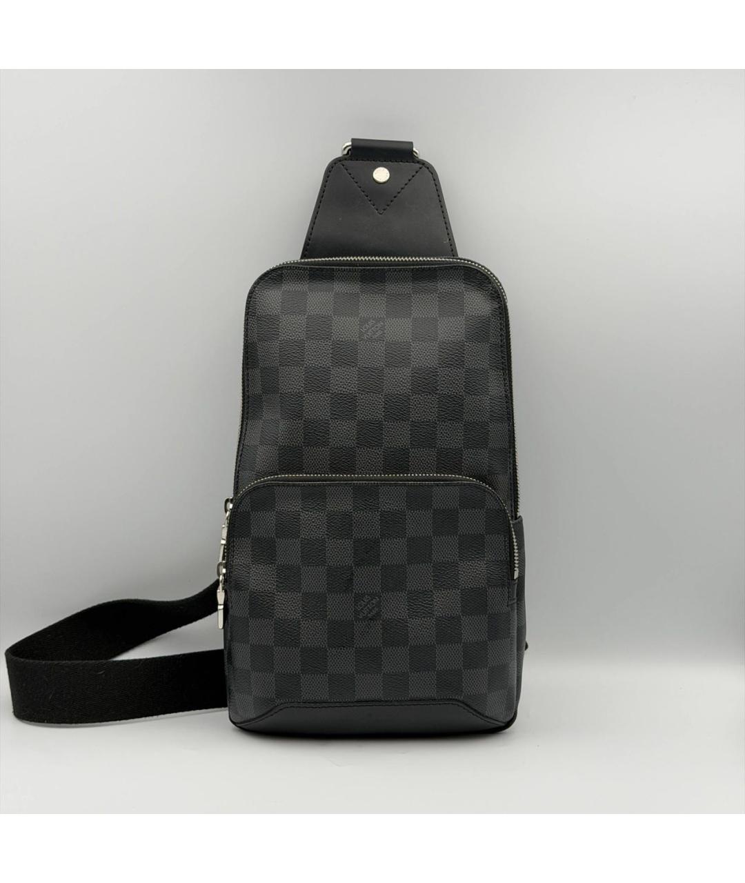 LOUIS VUITTON Антрацитовая сумка на плечо, фото 4
