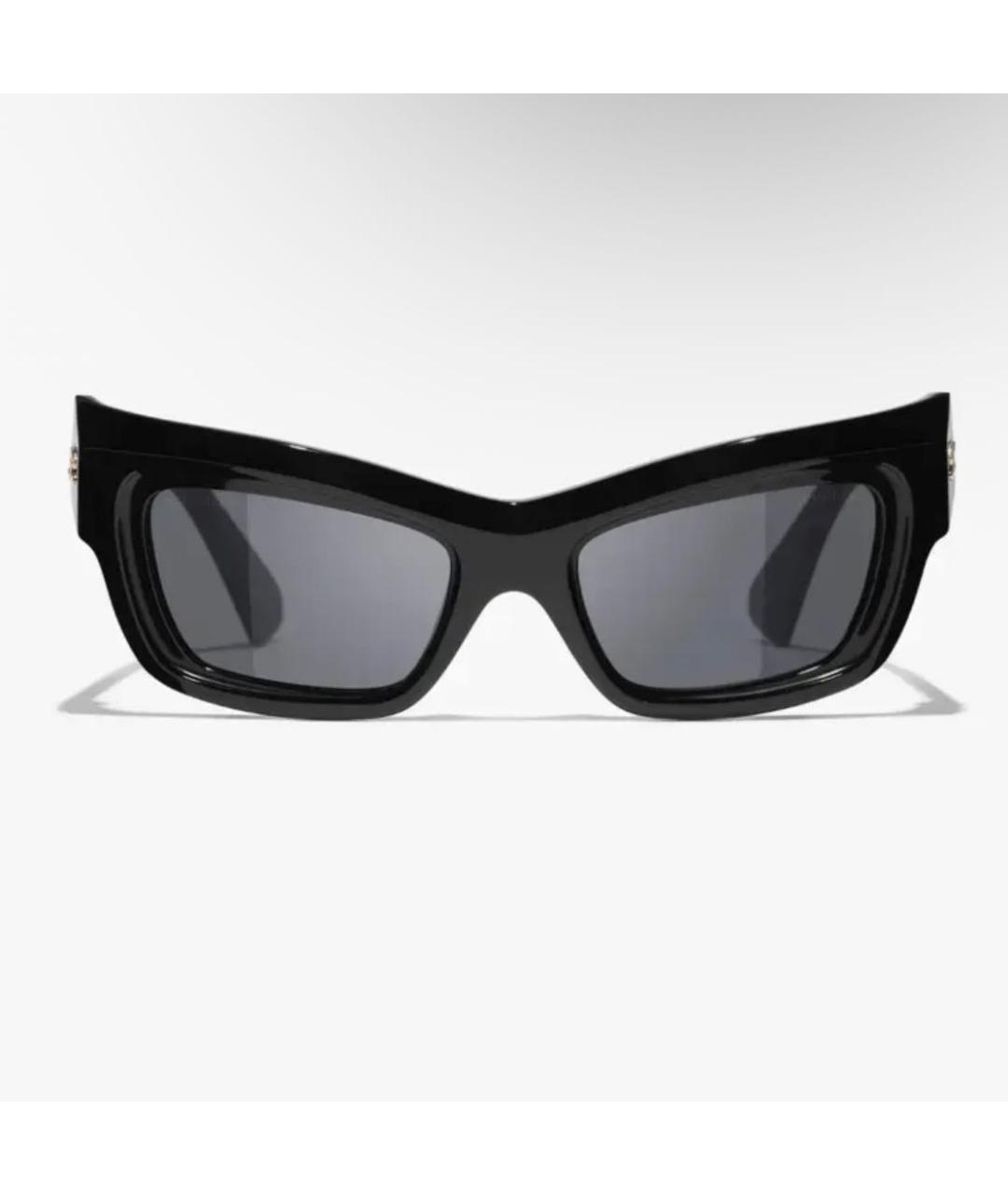 CHANEL Черные пластиковые солнцезащитные очки, фото 2