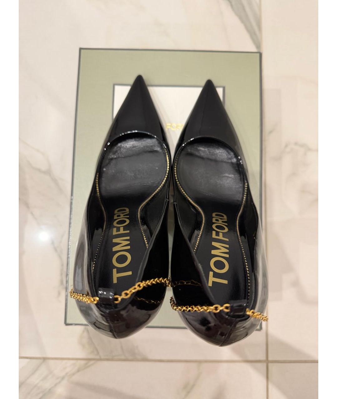 TOM FORD Черные туфли из лакированной кожи, фото 3