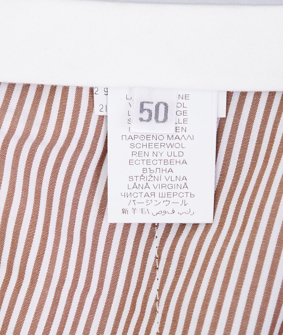 BRUNELLO CUCINELLI Синие шерстяные повседневные брюки, фото 3