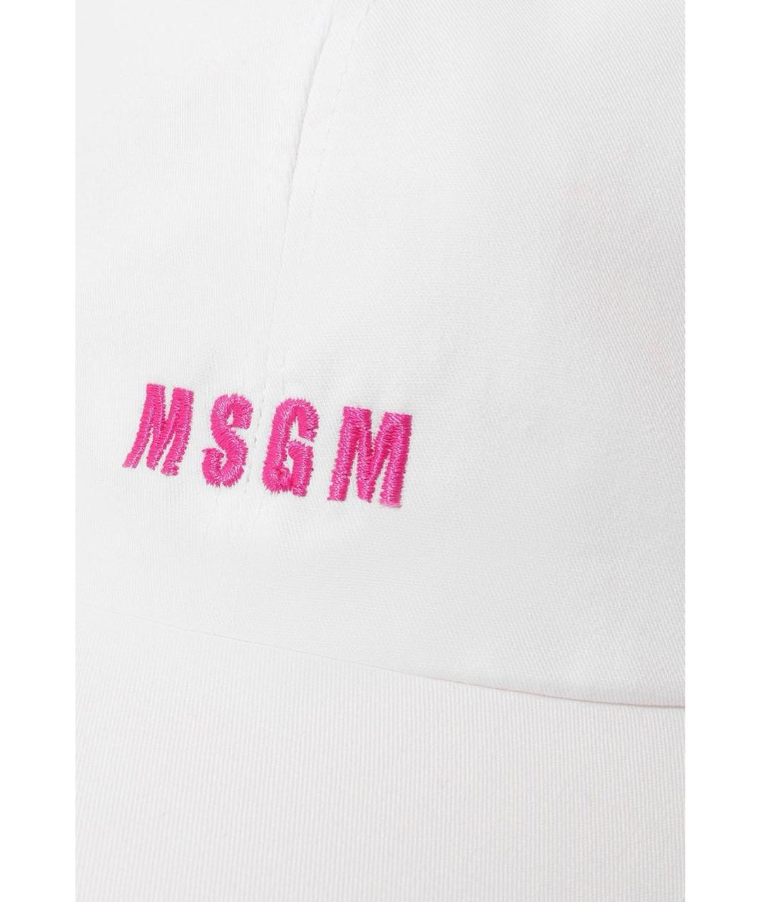 MSGM Белая хлопковая кепка, фото 3