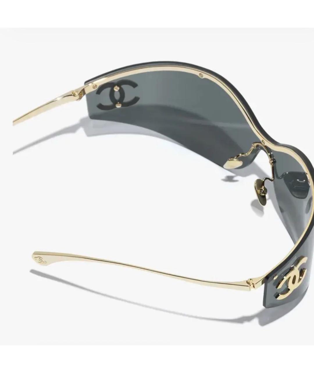 CHANEL Серые металлические солнцезащитные очки, фото 4