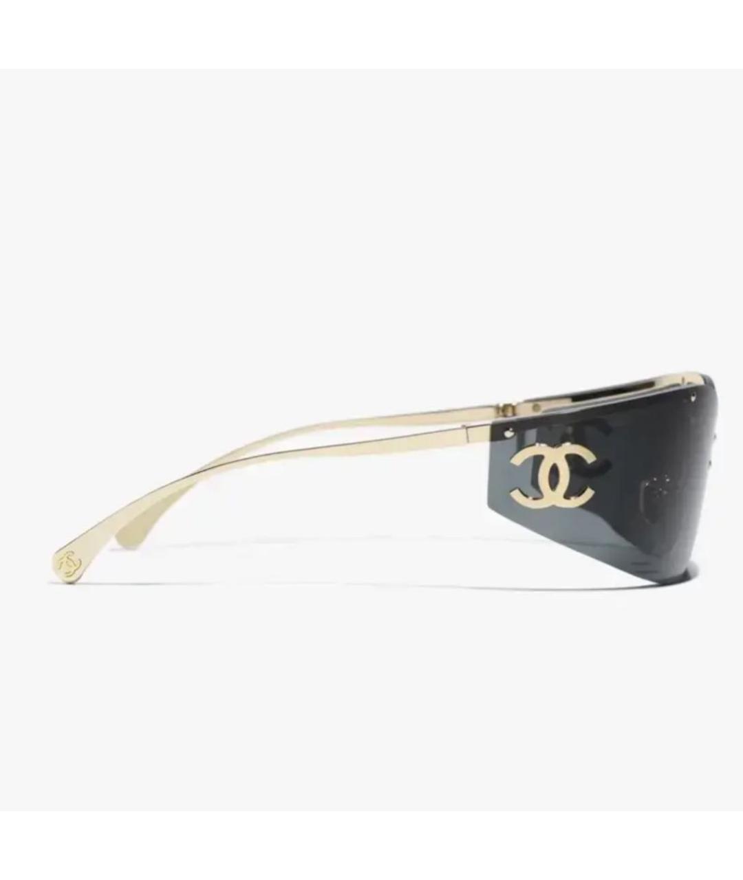 CHANEL Серые металлические солнцезащитные очки, фото 3