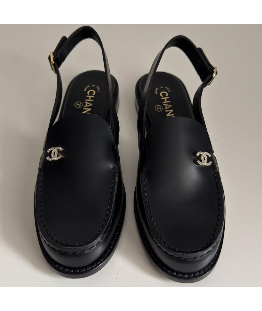 CHANEL Черные кожаные лоферы, фото 2