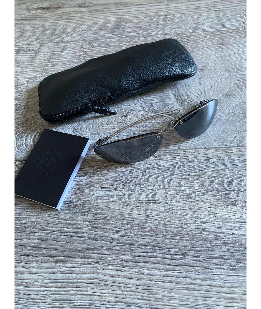 CHROME HEARTS Черные металлические солнцезащитные очки, фото 4