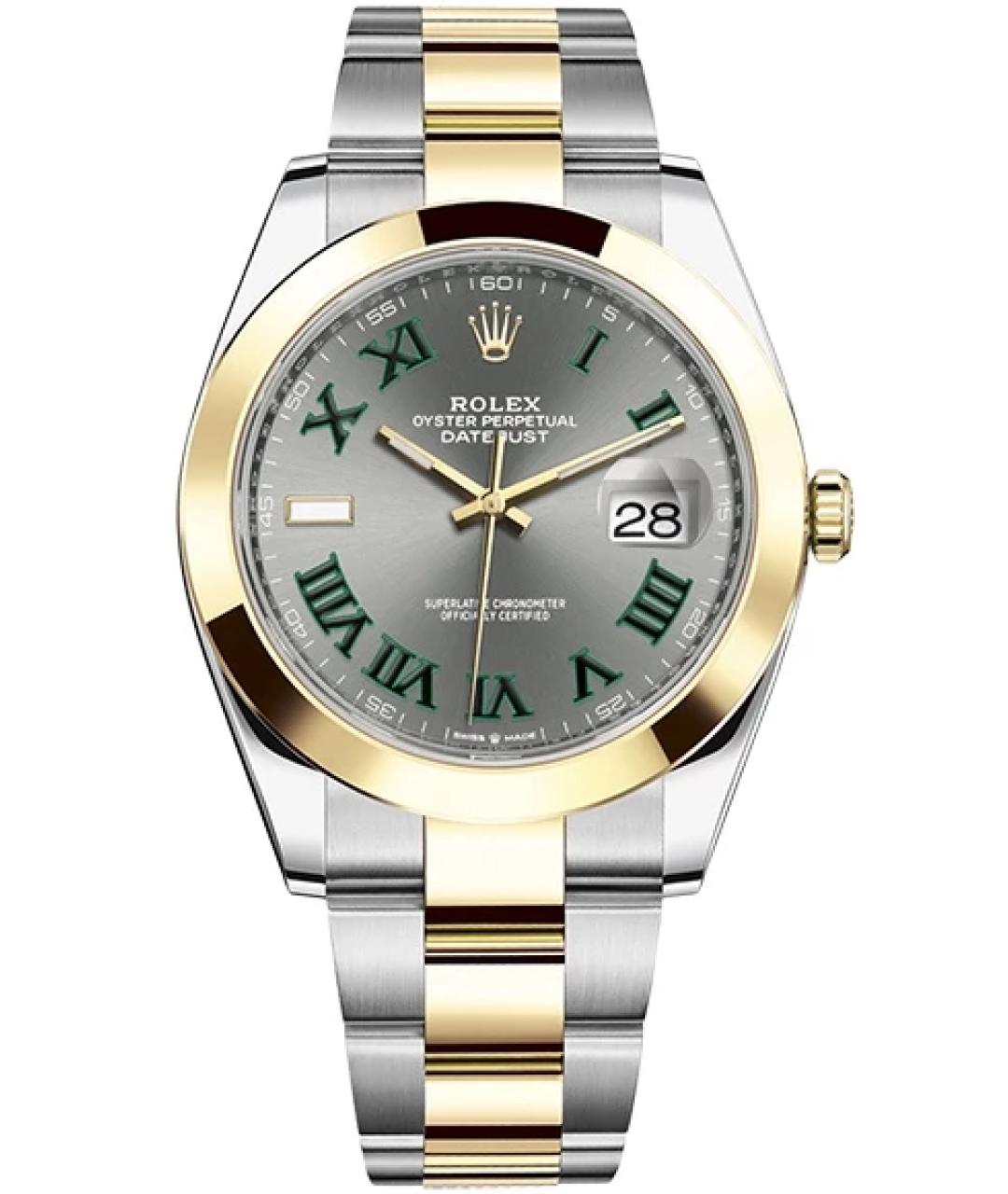 ROLEX Серые часы из желтого золота, фото 1