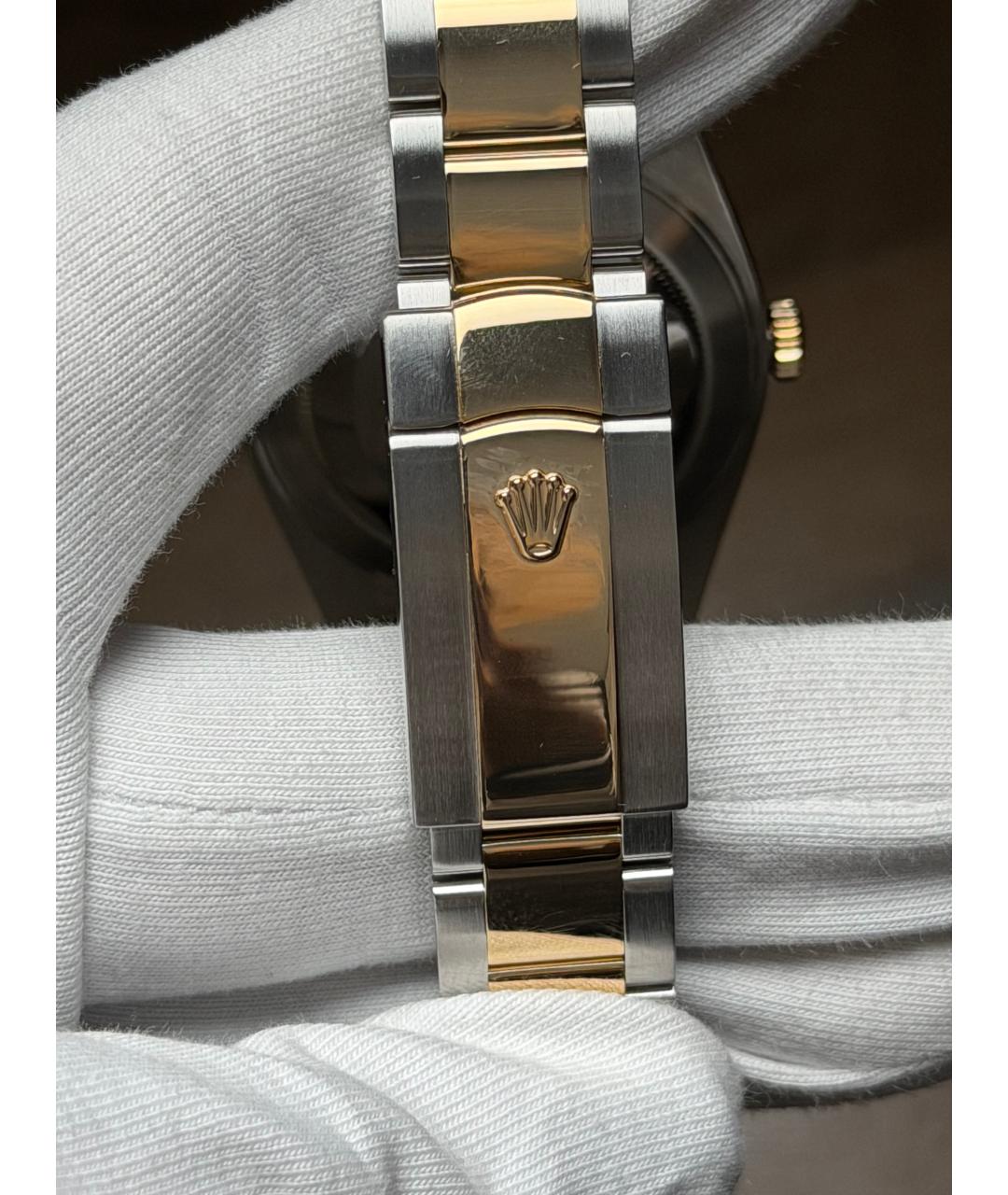 ROLEX Серые часы из желтого золота, фото 7