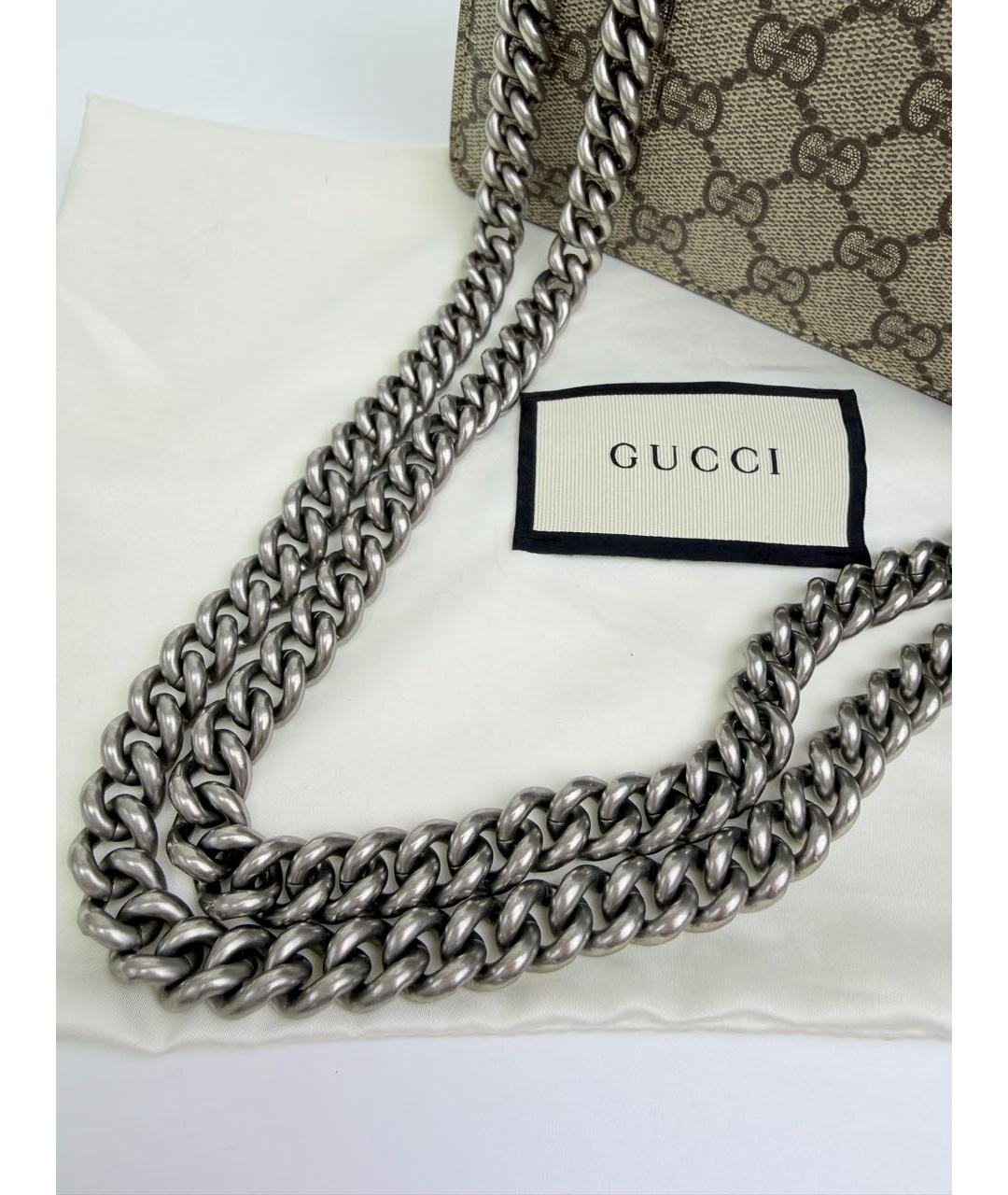 GUCCI Бежевая замшевая сумка через плечо, фото 8