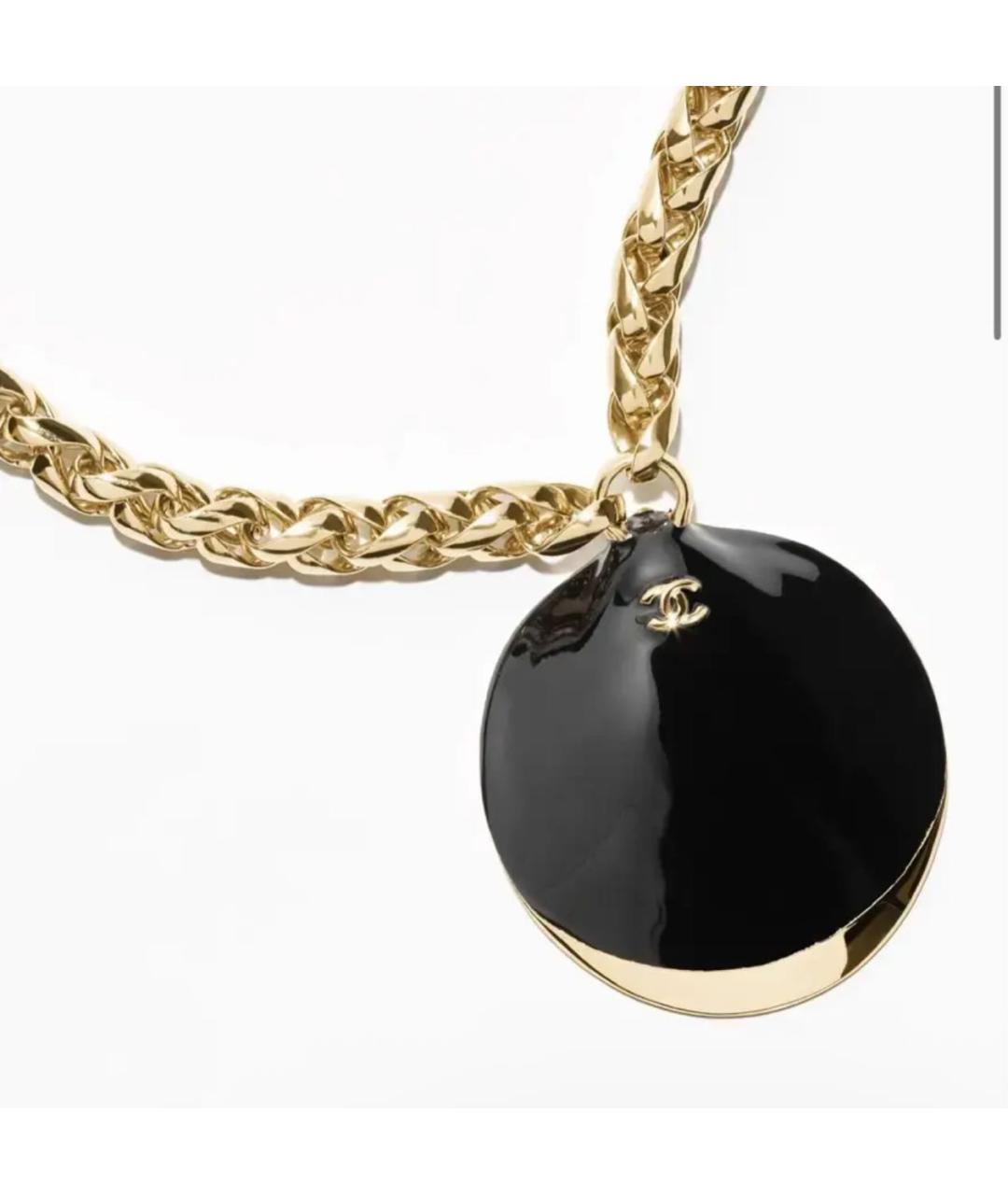 CHANEL Черное металлическое колье, фото 2