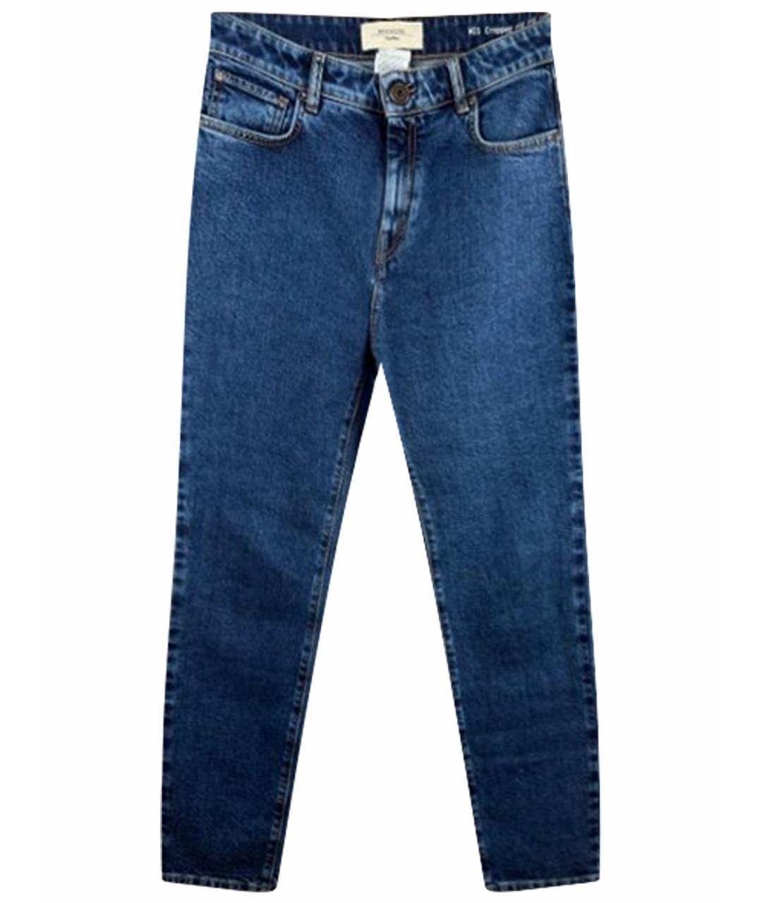 WEEKEND MAX MARA Синие хлопко-эластановые джинсы слим, фото 1