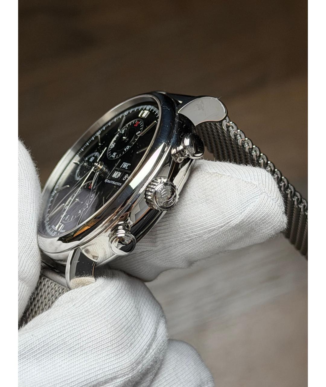 IWC Черные часы, фото 4