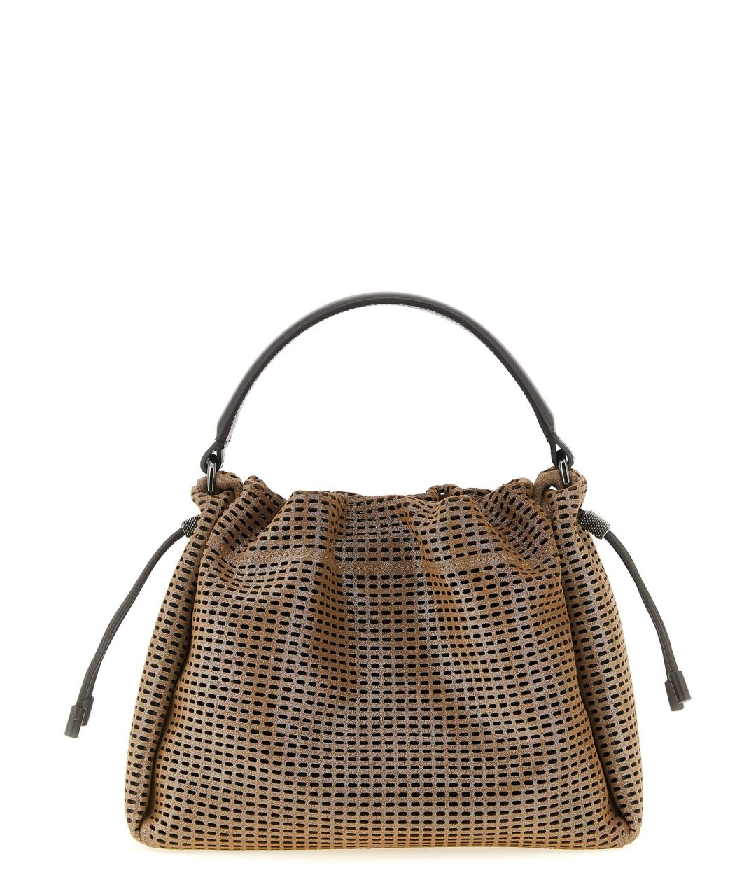BRUNELLO CUCINELLI Коричневая кожаная сумка тоут, фото 1