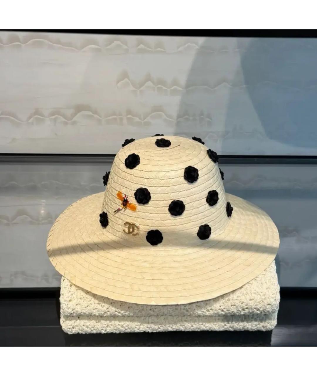 CHANEL Бежевая хлопковая шляпа, фото 2