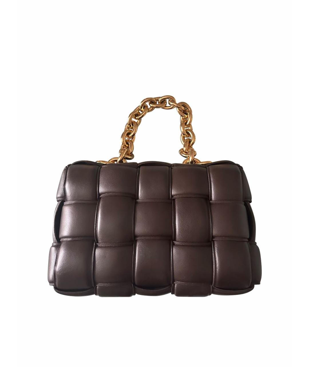 BOTTEGA VENETA Коричневая кожаная сумка через плечо, фото 1
