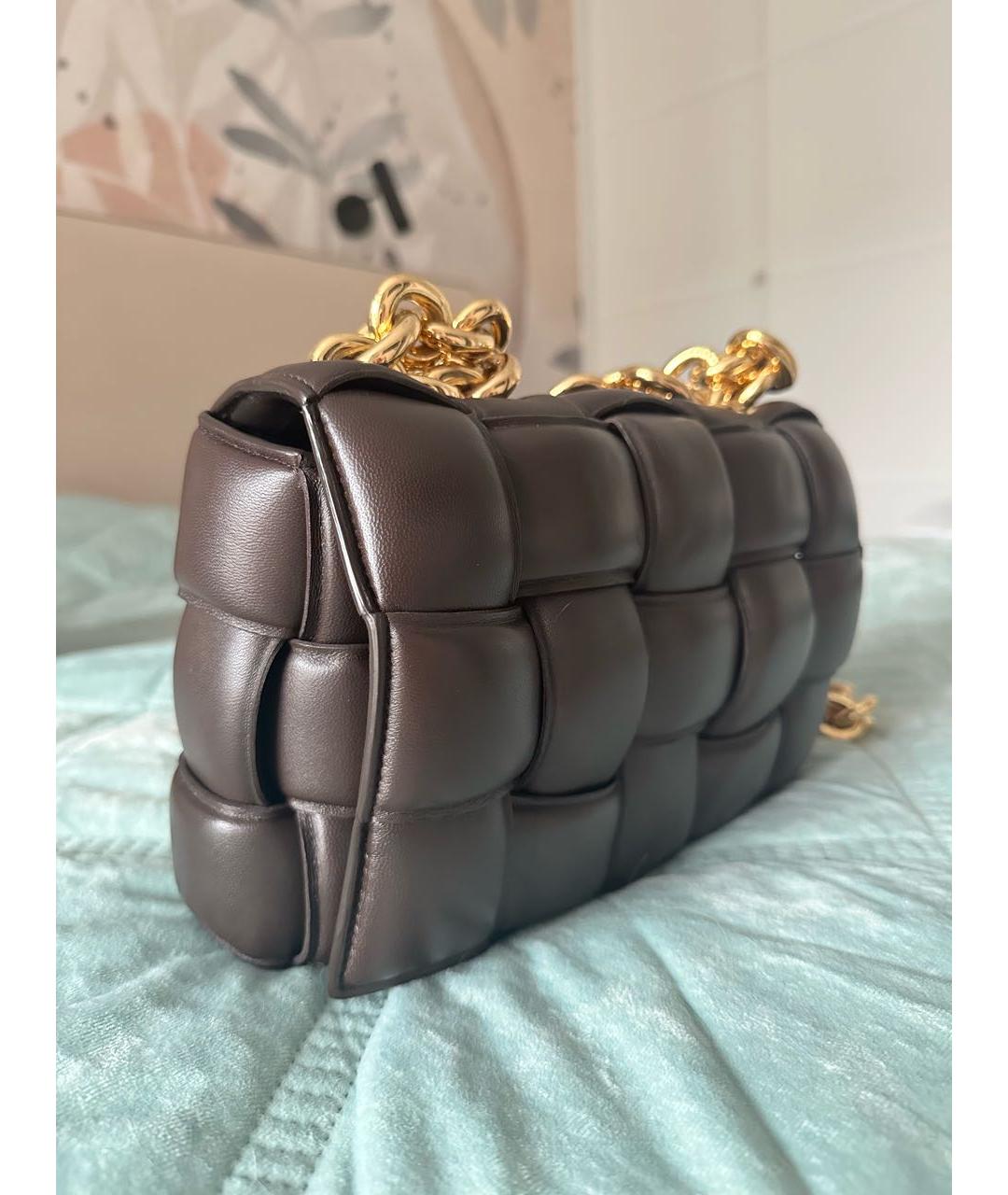 BOTTEGA VENETA Коричневая кожаная сумка через плечо, фото 2