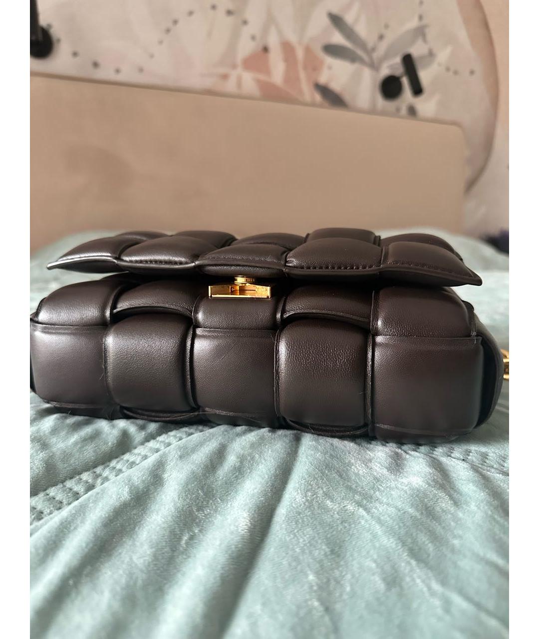 BOTTEGA VENETA Коричневая кожаная сумка через плечо, фото 3