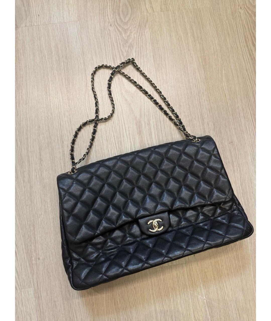 CHANEL Черная кожаная сумка через плечо, фото 4