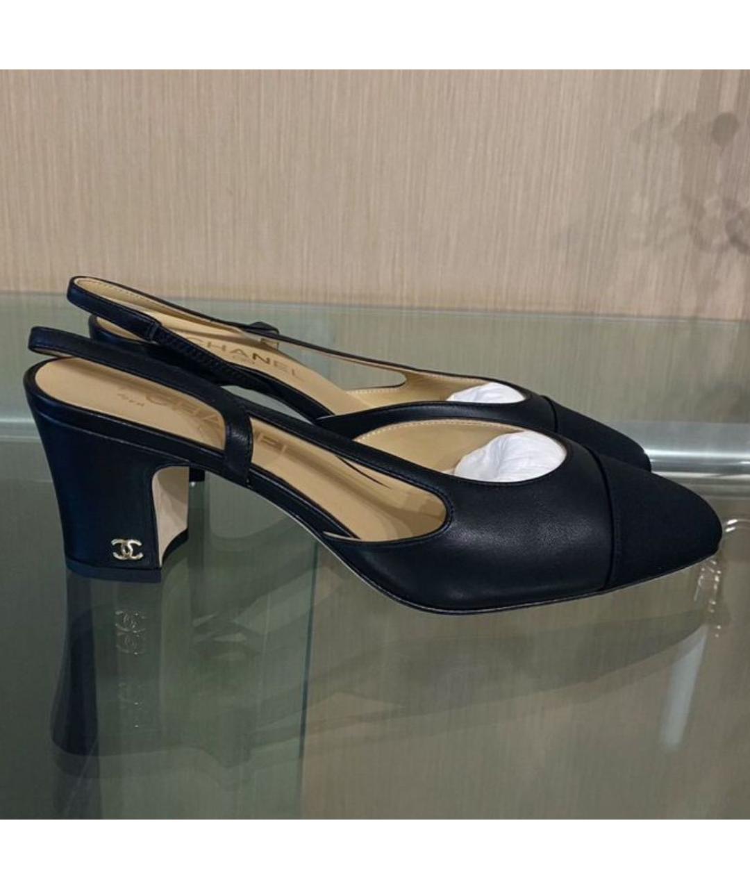 CHANEL Черные кожаные туфли, фото 6