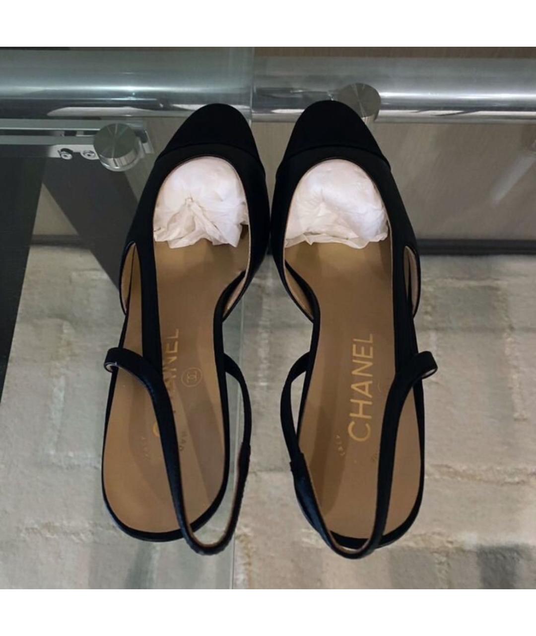 CHANEL Черные кожаные туфли, фото 4
