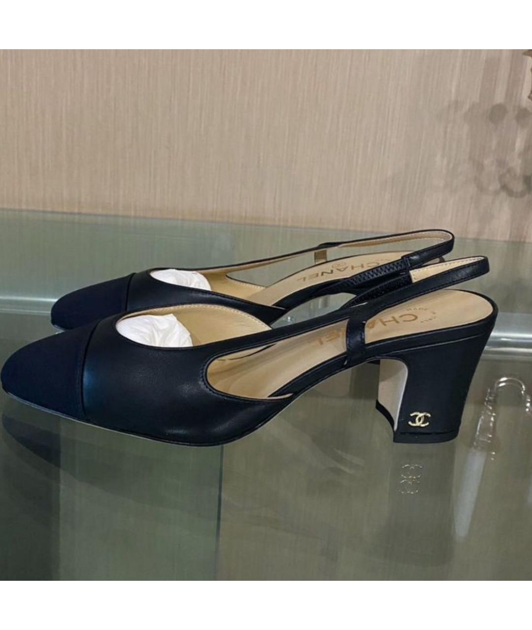 CHANEL Черные кожаные туфли, фото 2