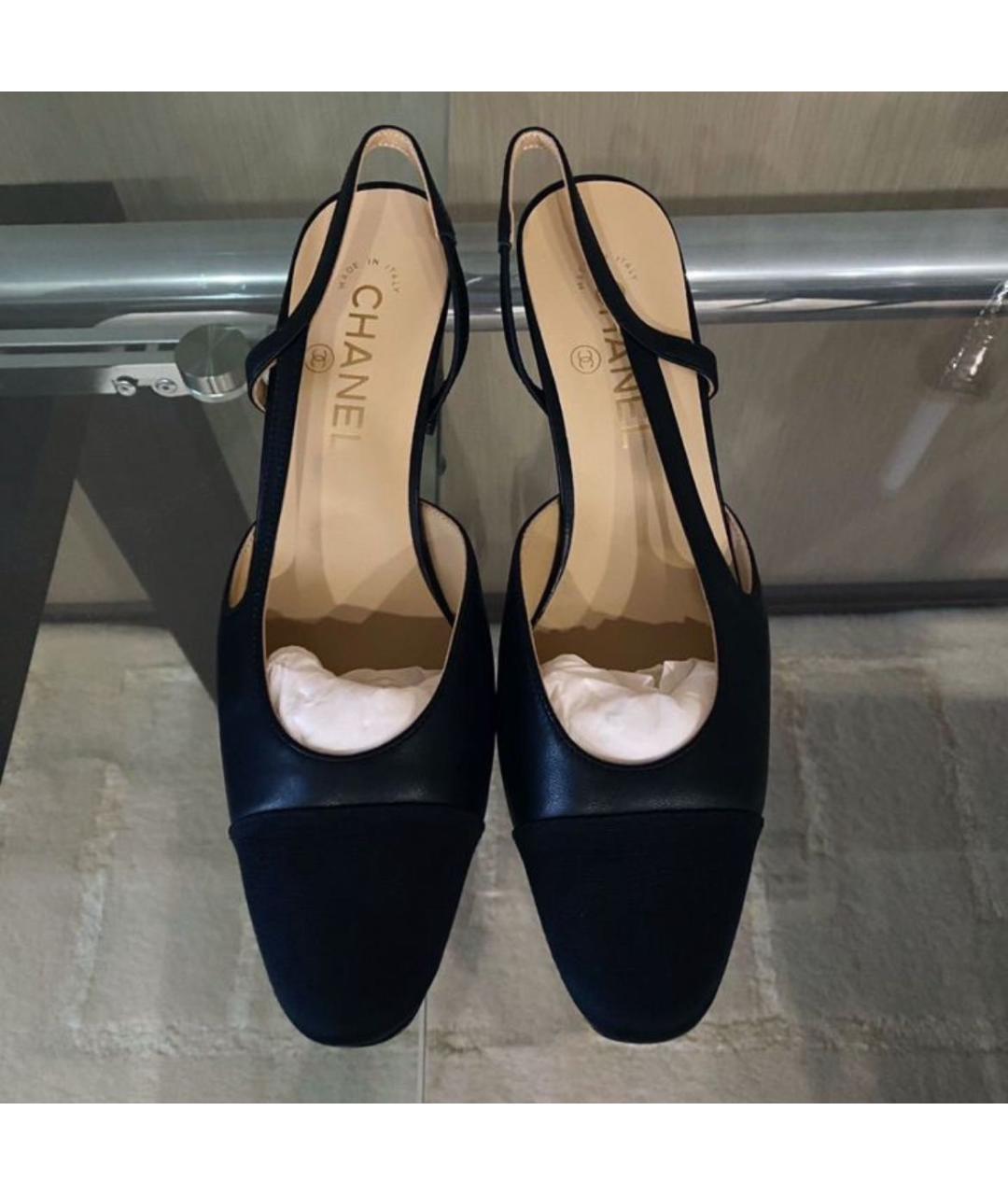 CHANEL Черные кожаные туфли, фото 3
