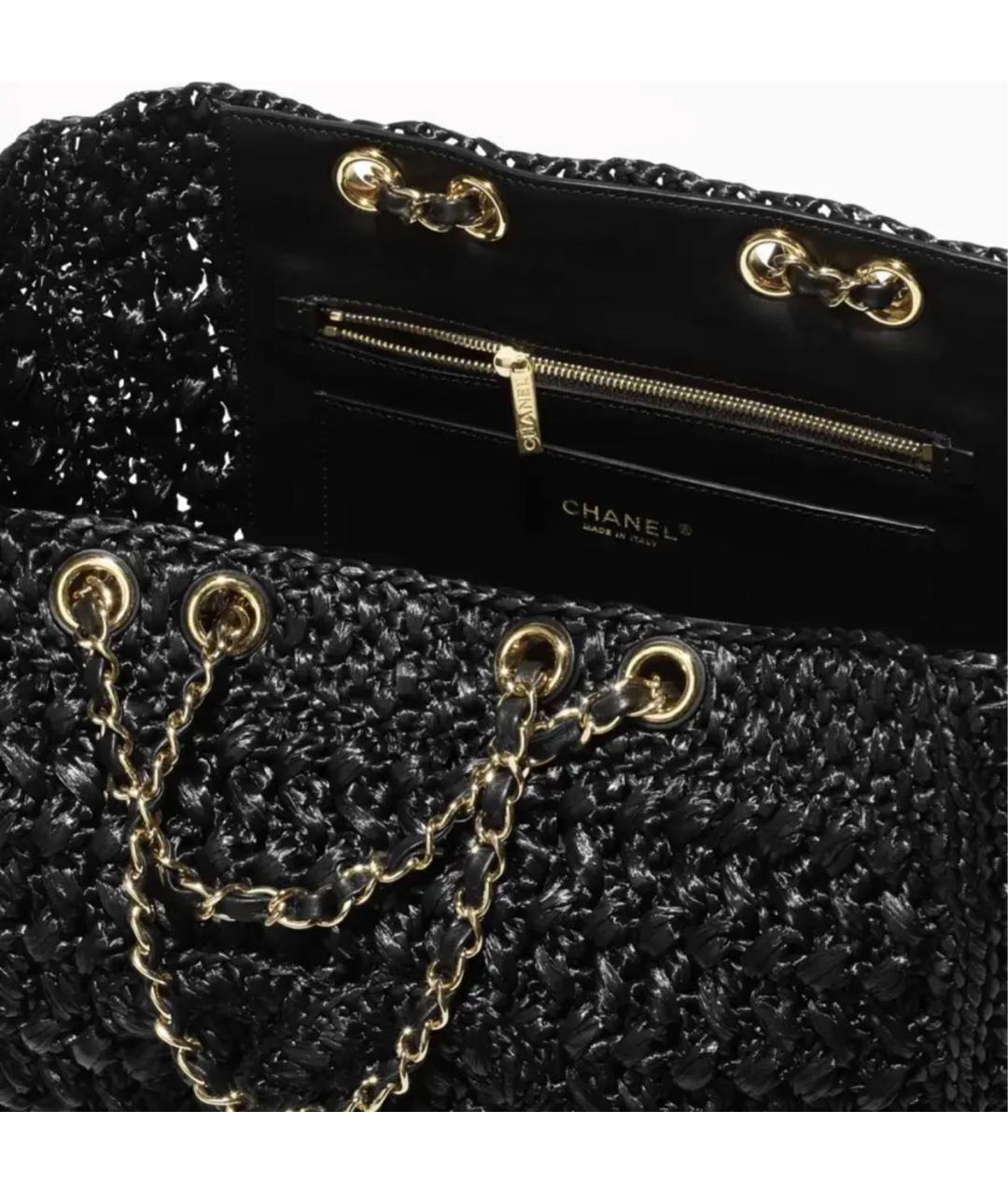 CHANEL Черная пелетеная сумка через плечо, фото 4