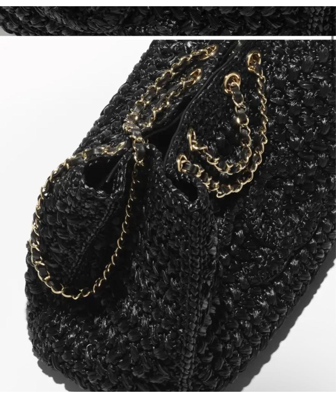 CHANEL Черная пелетеная сумка через плечо, фото 5
