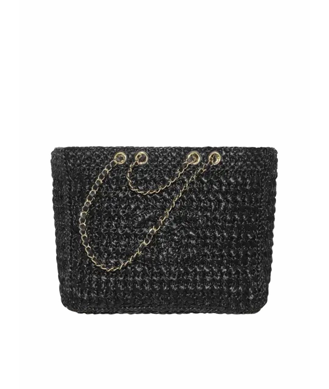 CHANEL Черная пелетеная сумка через плечо, фото 1