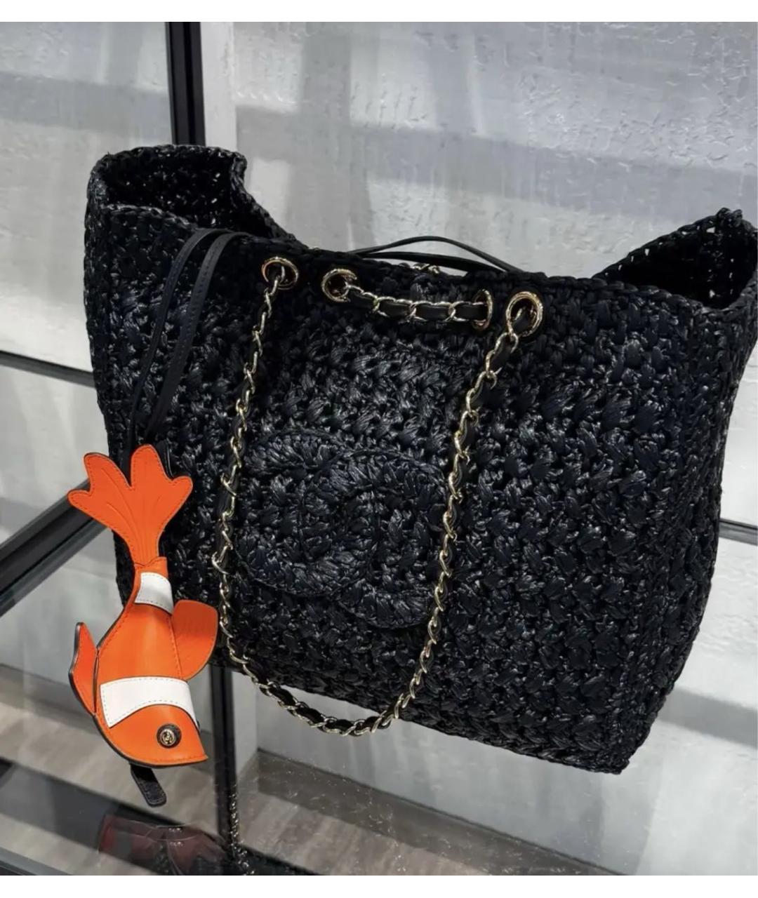 CHANEL Черная пелетеная сумка через плечо, фото 2