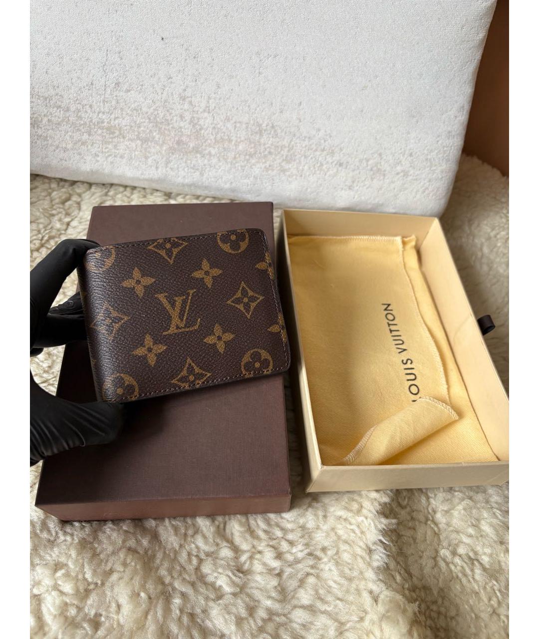 LOUIS VUITTON Коричневый кошелек, фото 5