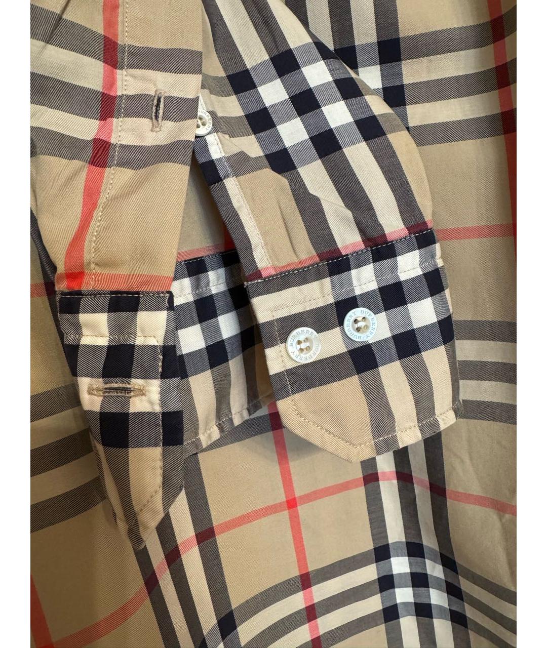 BURBERRY Коричневая хлопковая кэжуал рубашка, фото 4