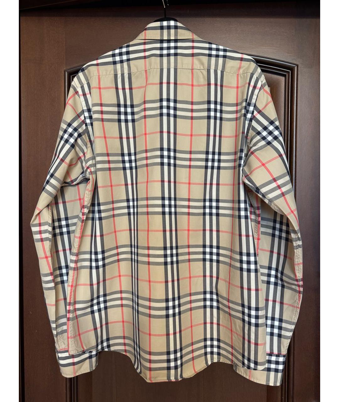 BURBERRY Коричневая хлопковая кэжуал рубашка, фото 2