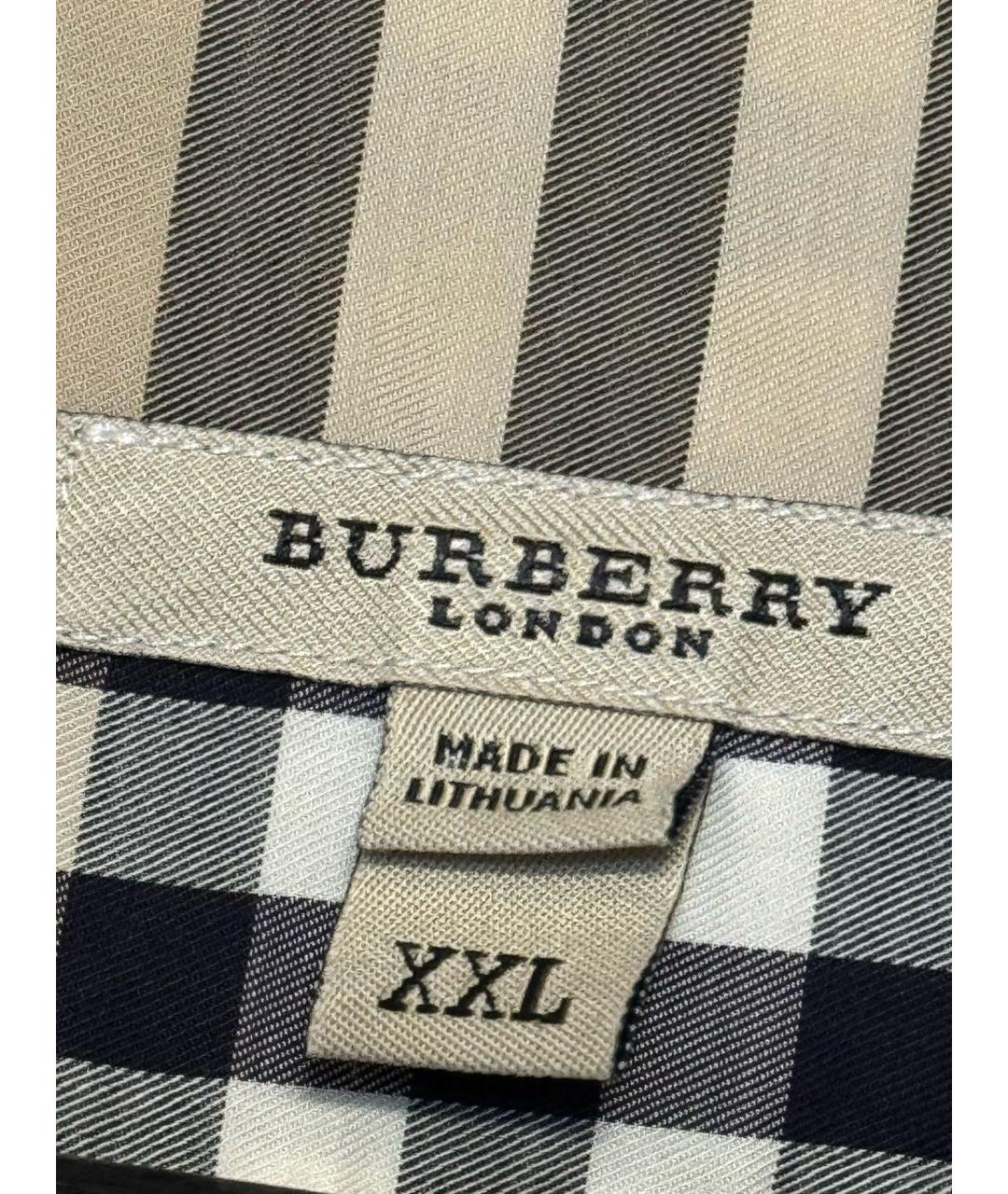 BURBERRY Коричневая хлопковая кэжуал рубашка, фото 3