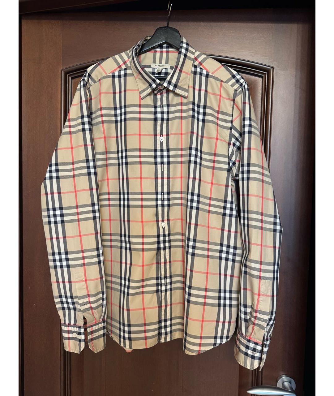 BURBERRY Коричневая хлопковая кэжуал рубашка, фото 7