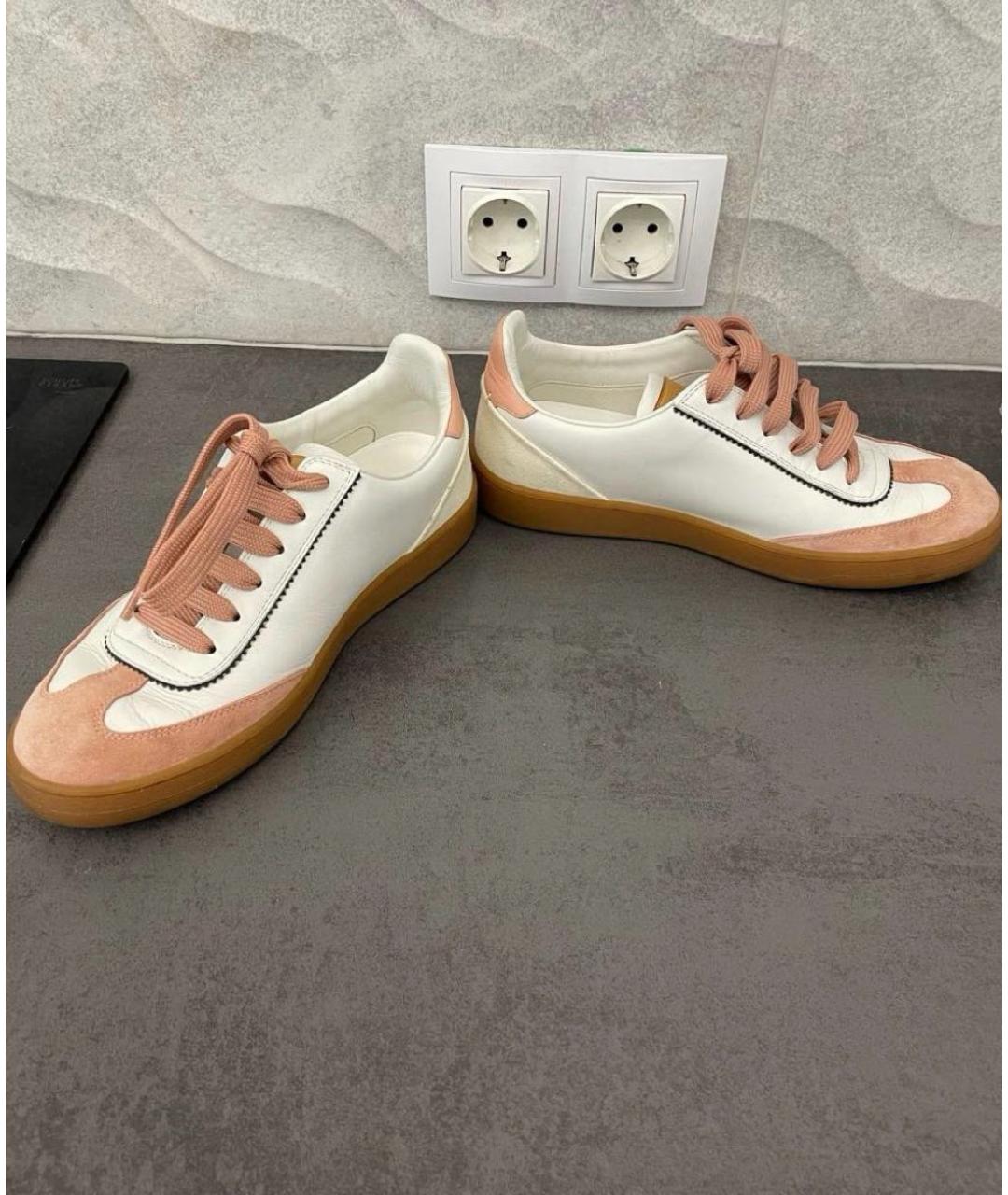 LOUIS VUITTON Белые кожаные кеды, фото 7
