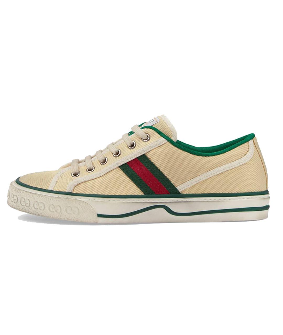 GUCCI Бежевые текстильные кроссовки, фото 2