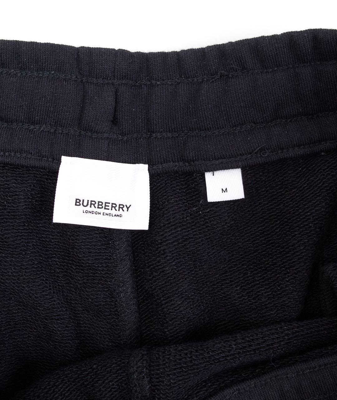BURBERRY Черные хлопковые повседневные брюки, фото 3