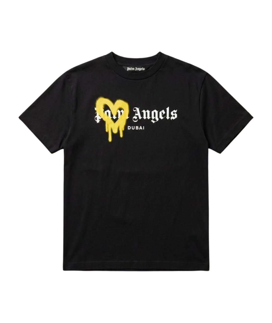 PALM ANGELS Черная хлопковая футболка, фото 1