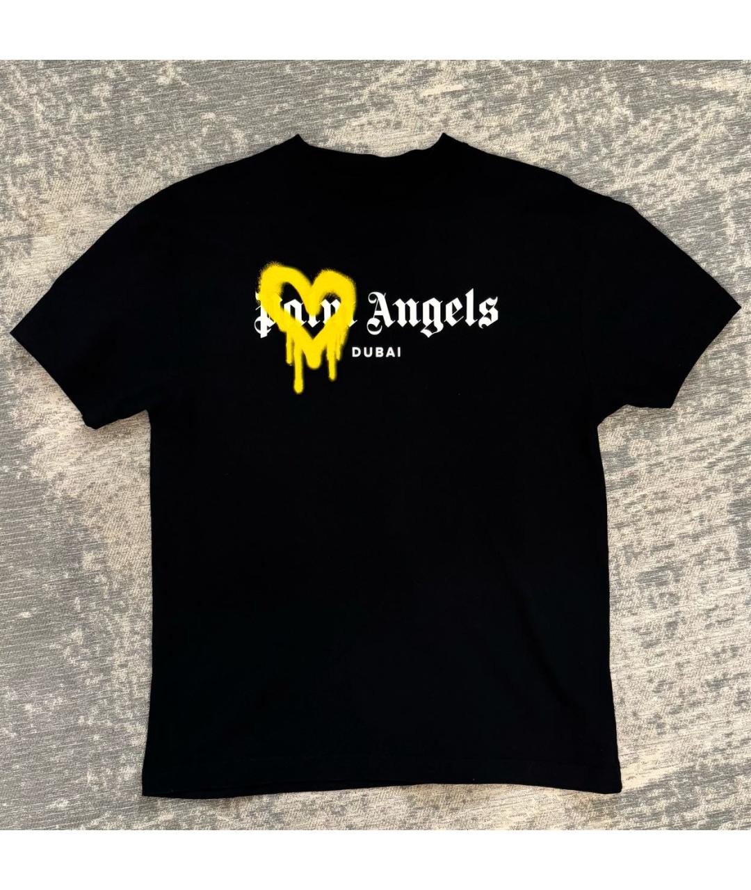 PALM ANGELS Черная хлопковая футболка, фото 3