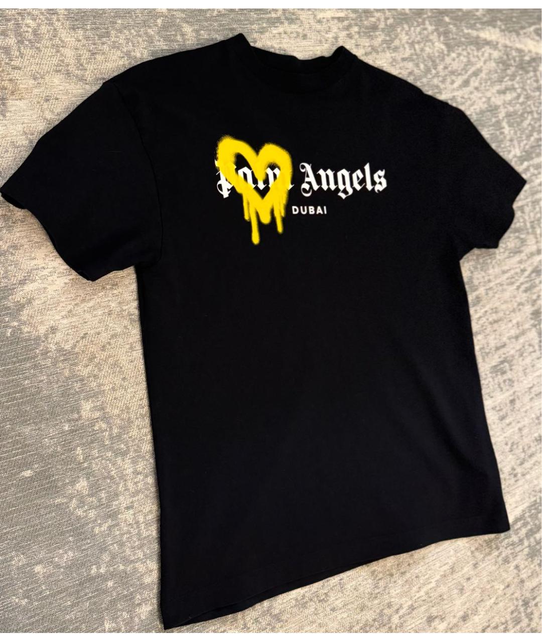 PALM ANGELS Черная хлопковая футболка, фото 5