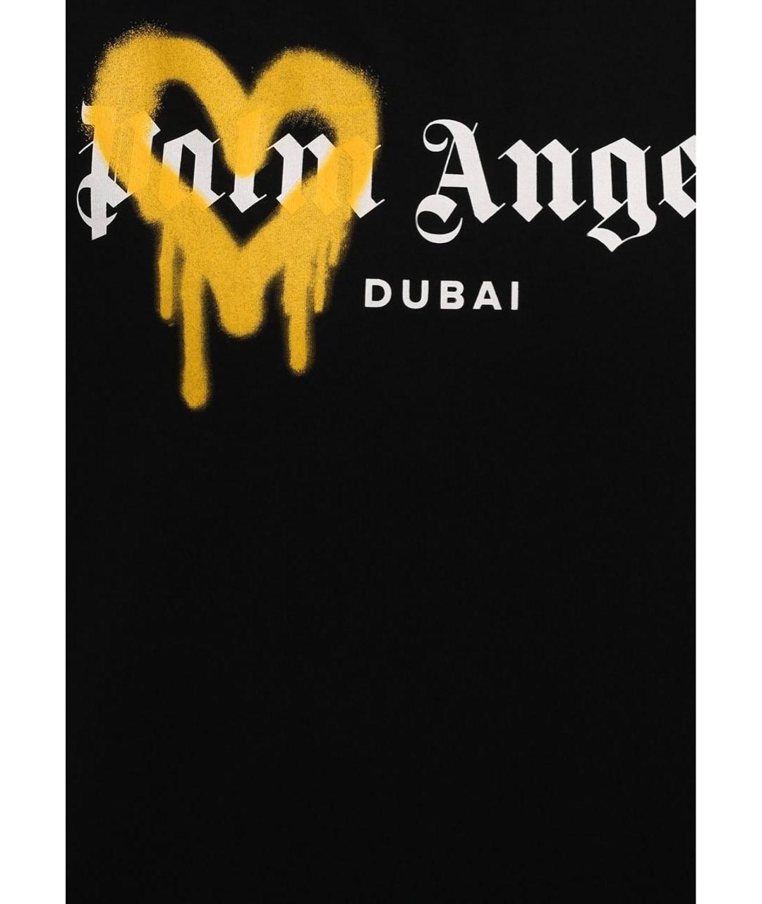 PALM ANGELS Черная хлопковая футболка, фото 2