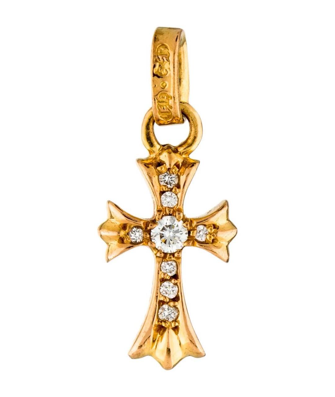 CHROME HEARTS Золотая цепочка/подвеска из желтого золота, фото 1