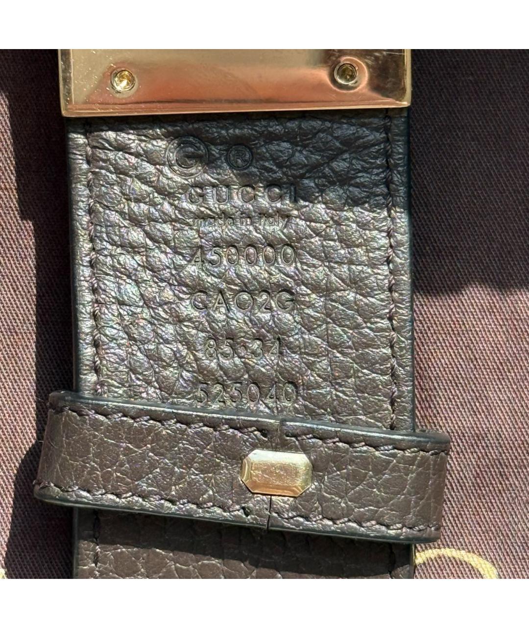 GUCCI Черный кожаный ремень, фото 3