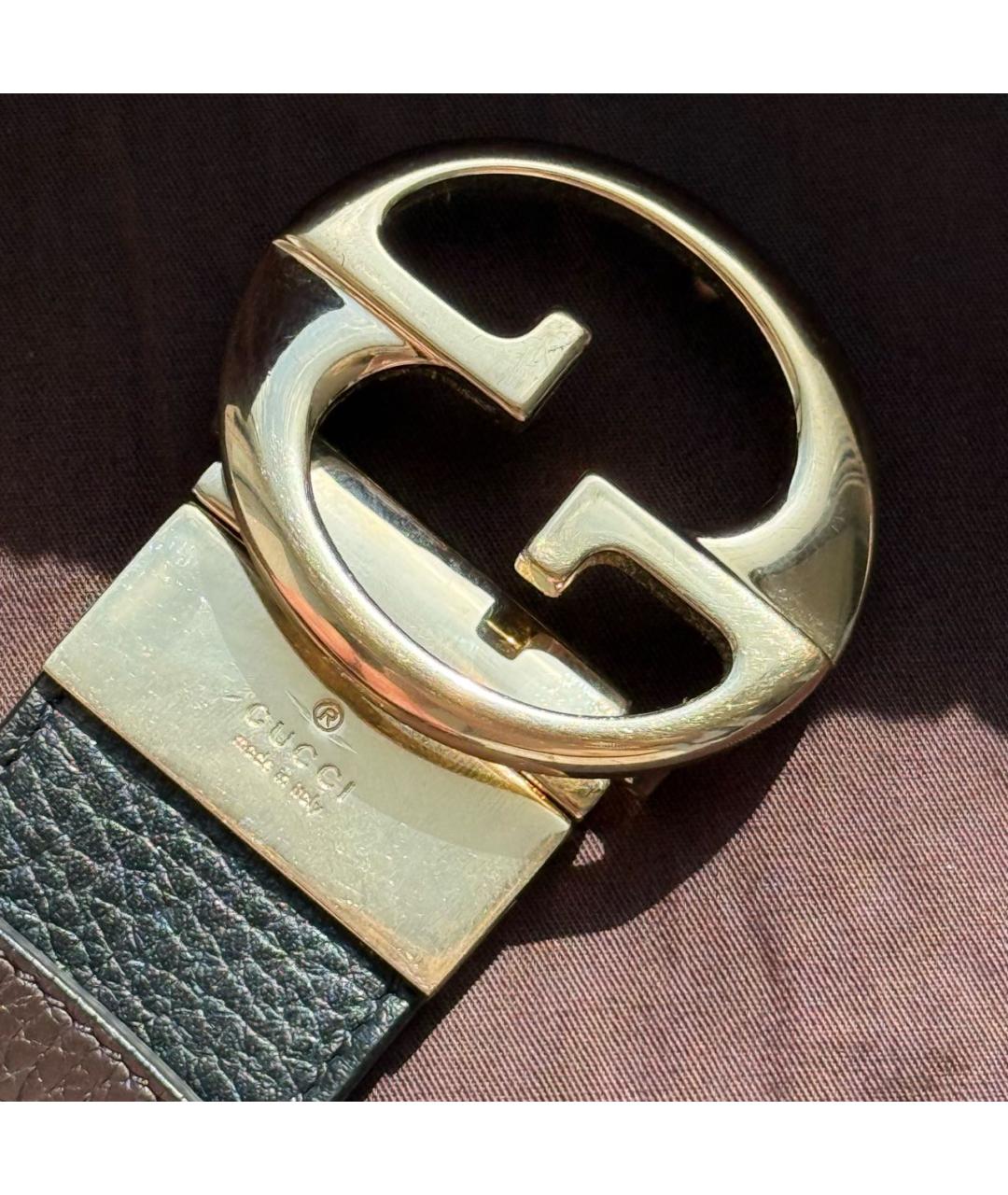 GUCCI Черный кожаный ремень, фото 2