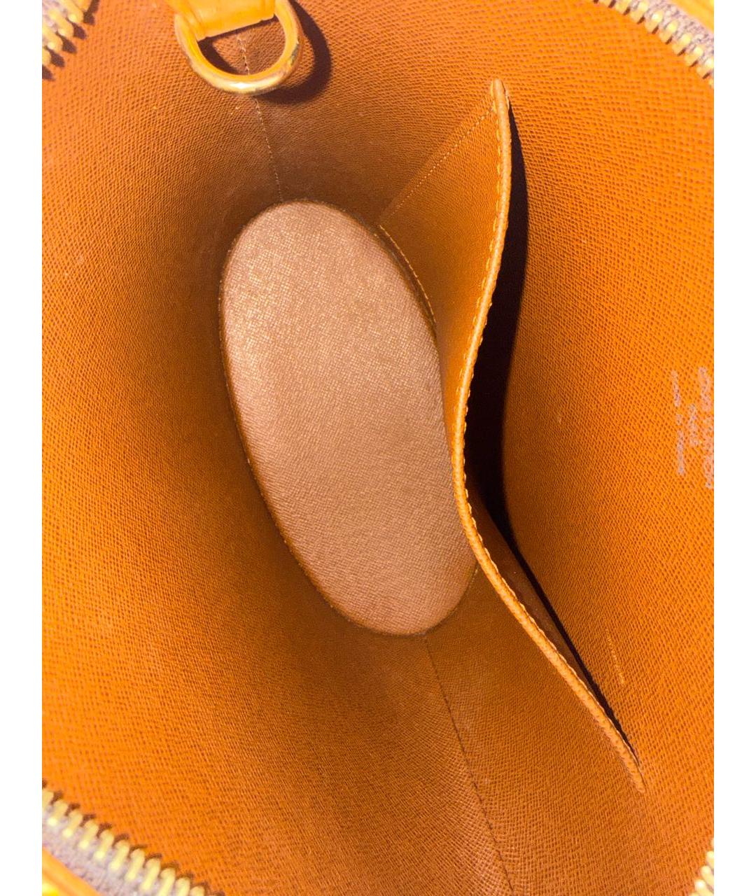LOUIS VUITTON Коричневая кожаная сумка через плечо, фото 4