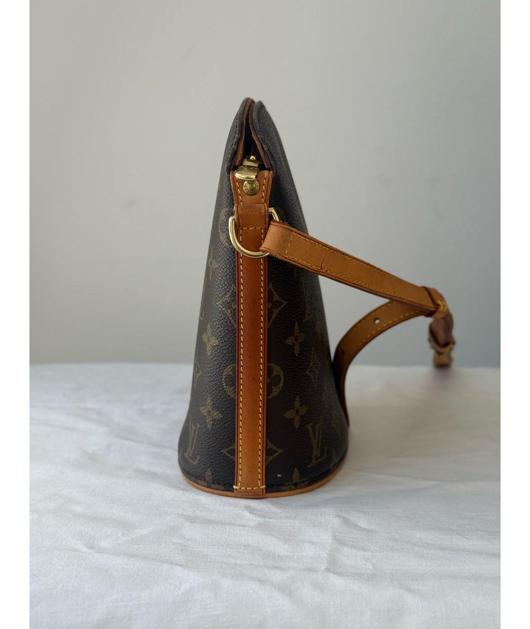 LOUIS VUITTON Коричневая кожаная сумка через плечо, фото 2