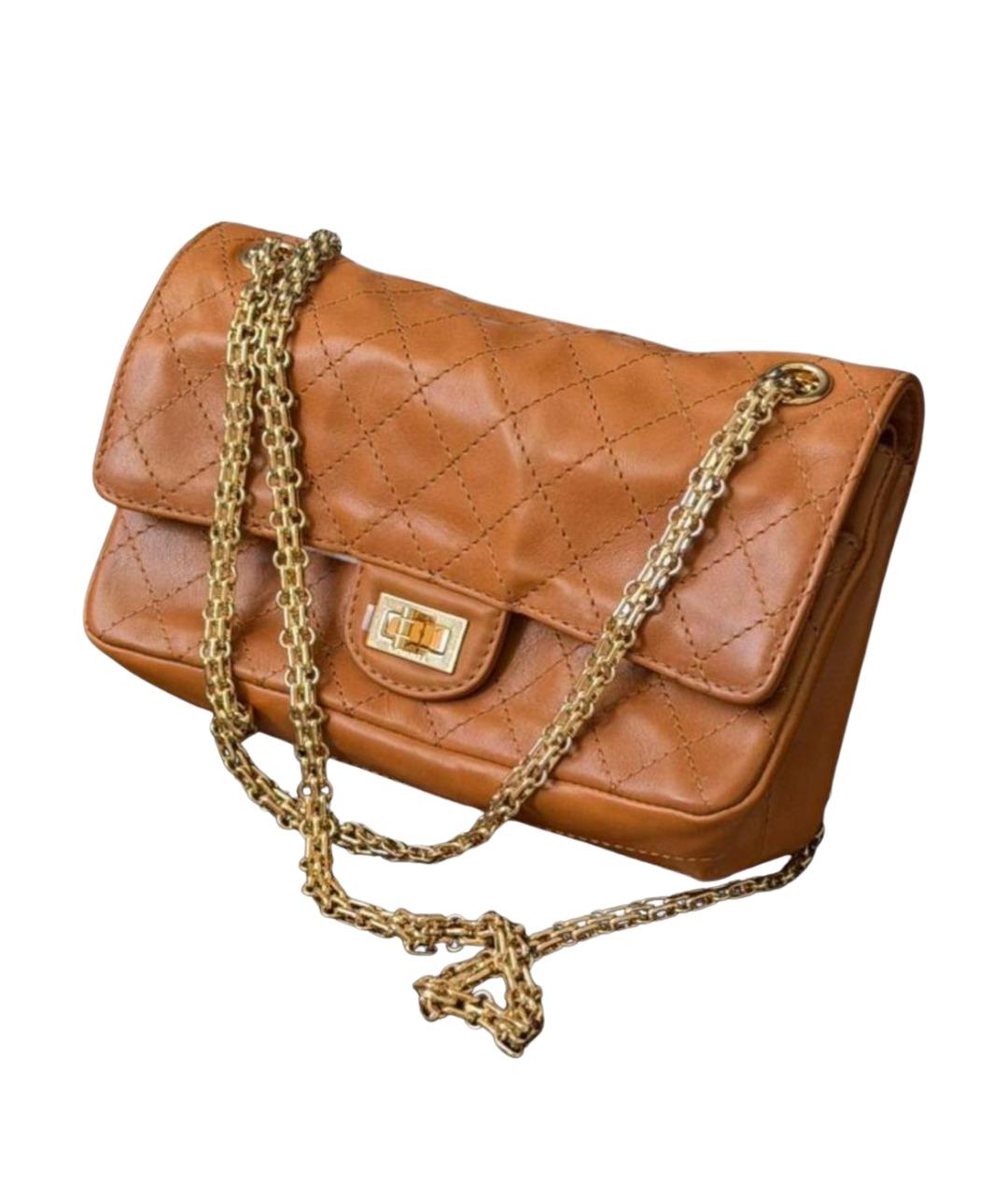 CHANEL Коричневая кожаная сумка через плечо, фото 1